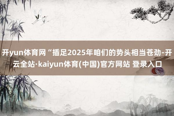 开yun体育网“插足2025年咱们的势头相当苍劲-开云全站·kaiyun体育(中国)官方网站 登录入口