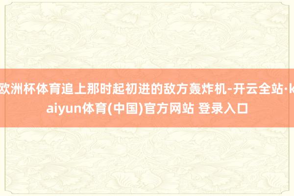 欧洲杯体育追上那时起初进的敌方轰炸机-开云全站·kaiyun体育(中国)官方网站 登录入口